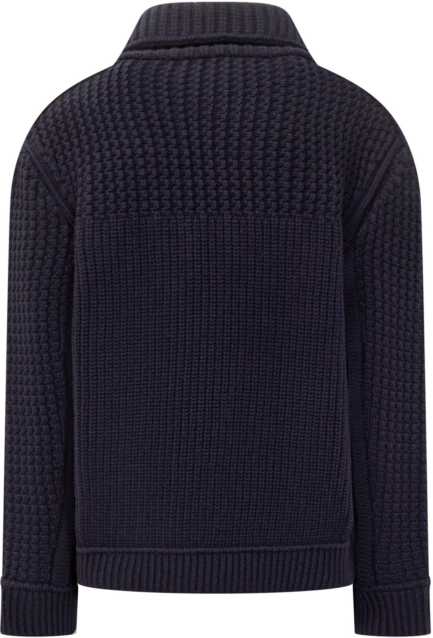 Lanvin Lanvin Knit Peacoat in Lana Blauw
