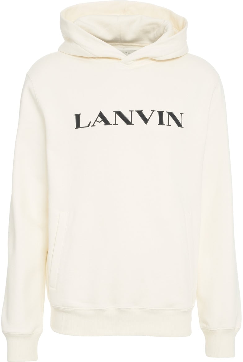 Lanvin Hoodie with logo print Wit