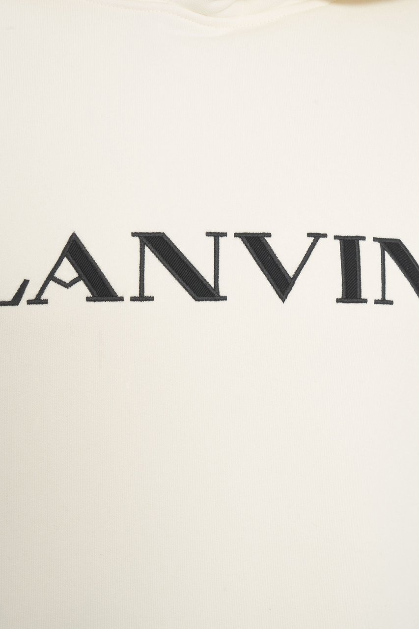 Lanvin Hoodie with logo print Wit