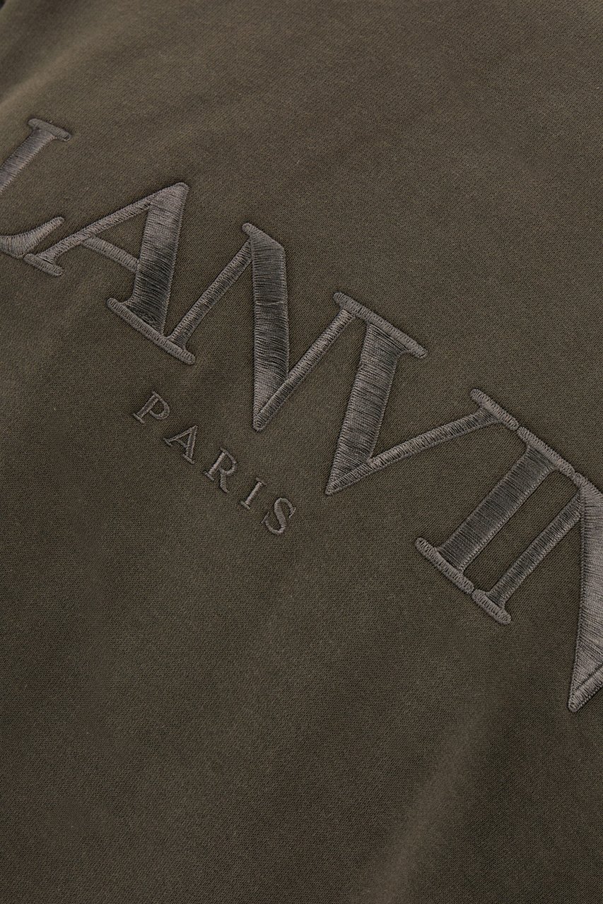 Lanvin Lanvin Mud cotton oversize sweatshirt Groen