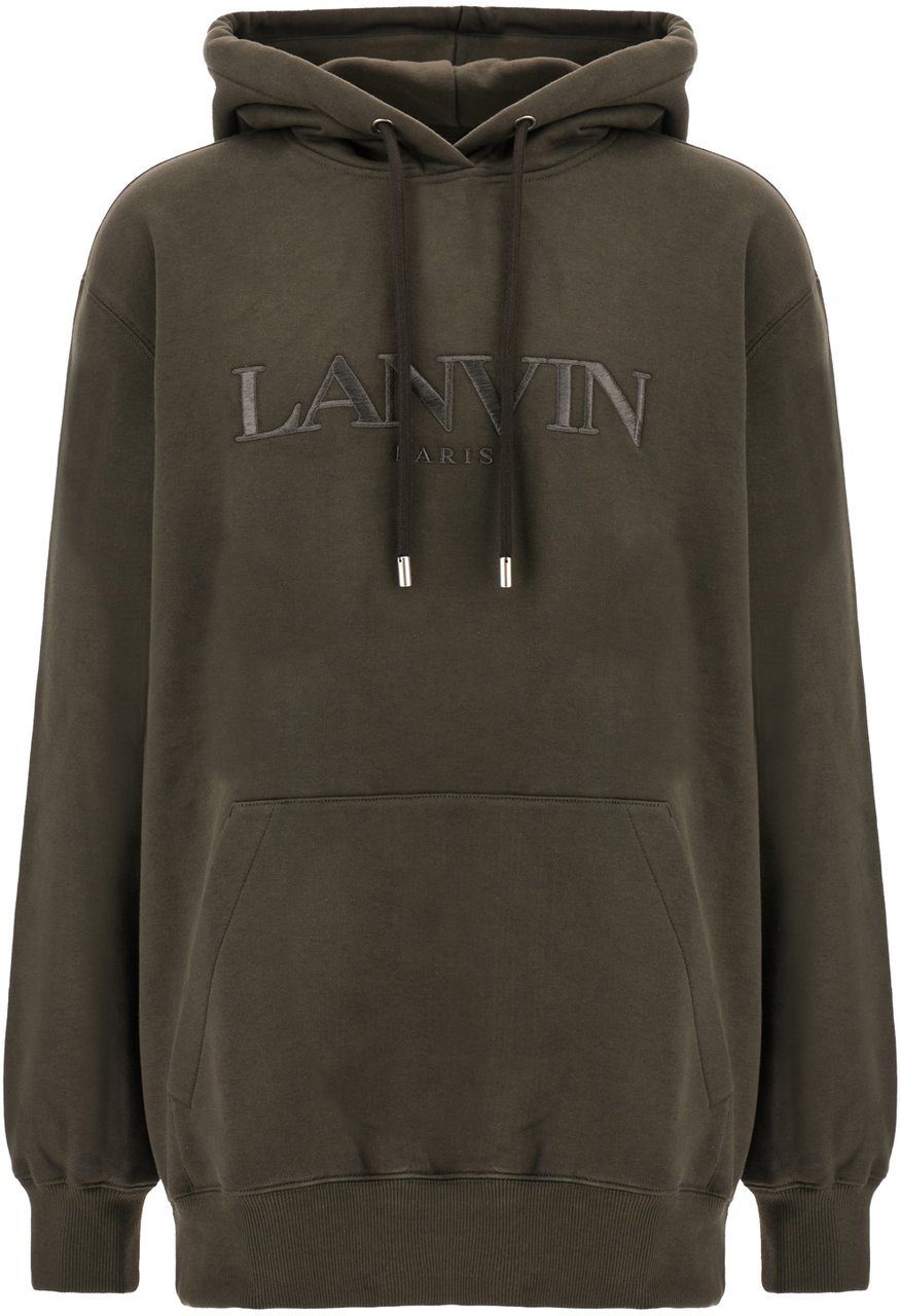 Lanvin Lanvin Mud cotton oversize sweatshirt Groen