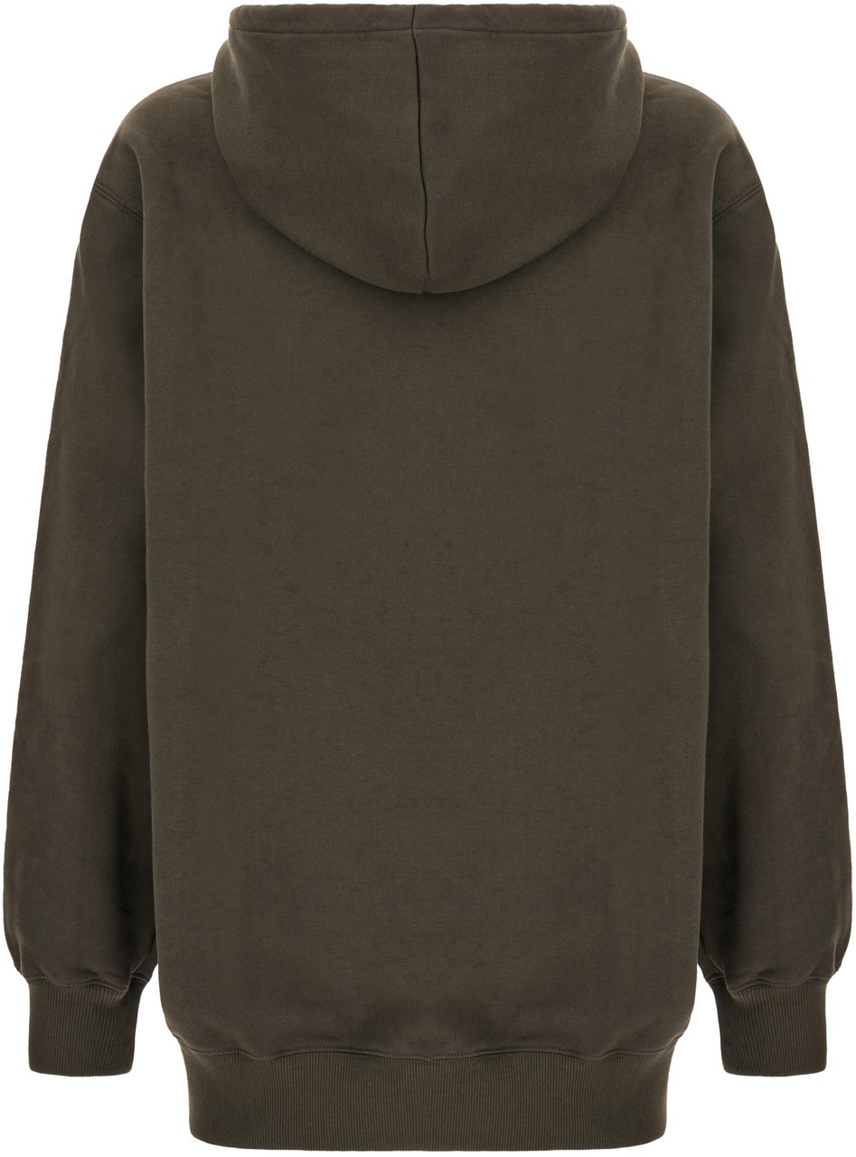 Lanvin Lanvin Mud cotton oversize sweatshirt Groen