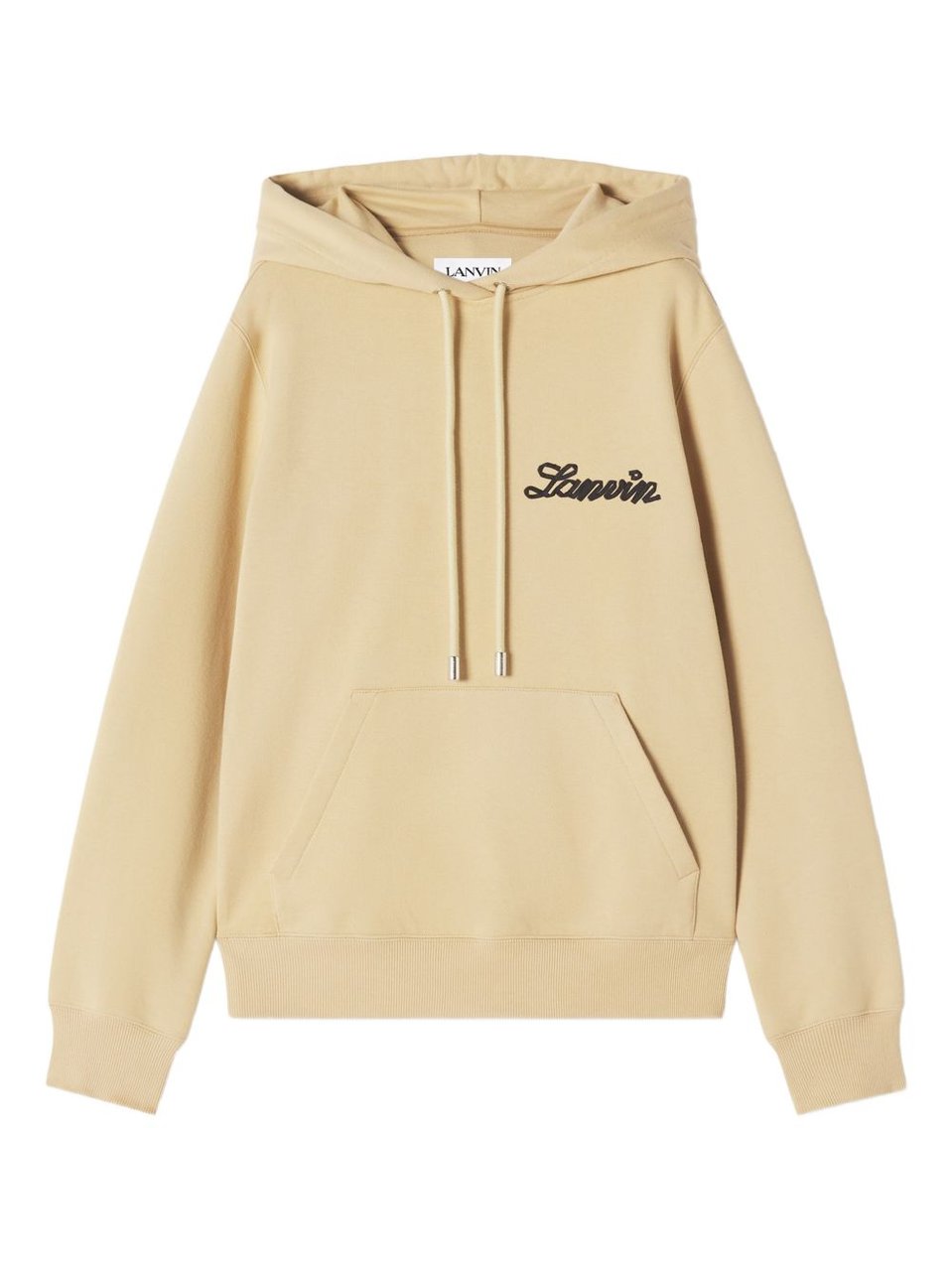 Lanvin Beige Relaxed-Fit Hoodie with Adjustable Drawstring Neutraal