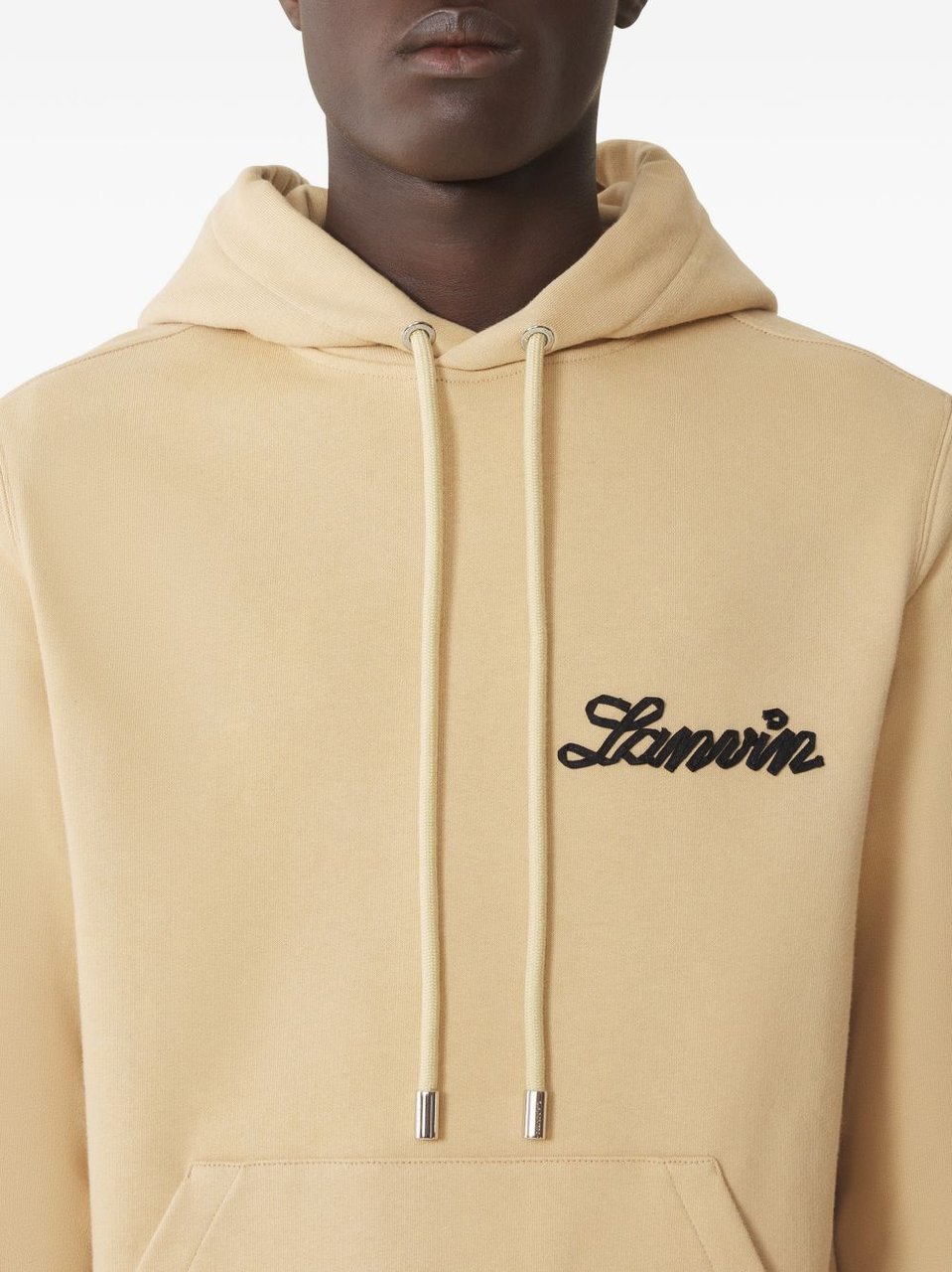 Lanvin Beige Relaxed-Fit Hoodie with Adjustable Drawstring Neutraal