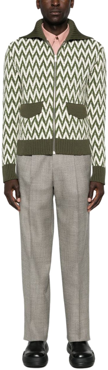 Lanvin Sweaters Khakiwhite Wit