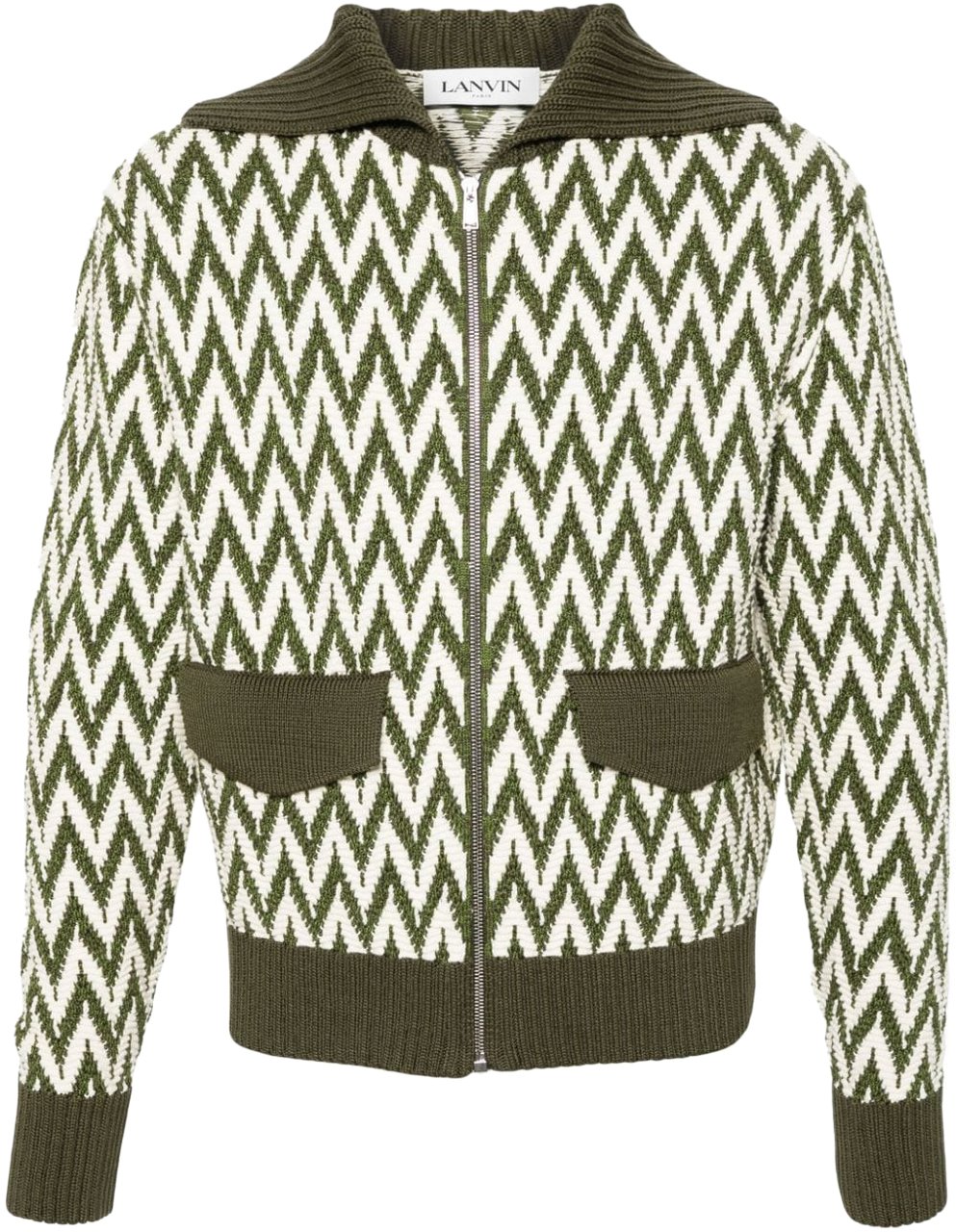 Lanvin Sweaters Khakiwhite Wit