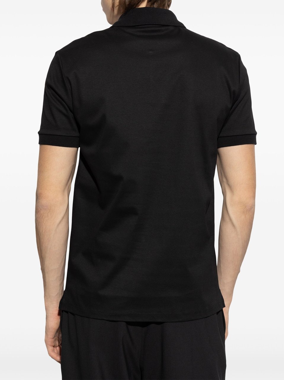 Lanvin Black Polo Classique Tailored Cotton Polo Zwart