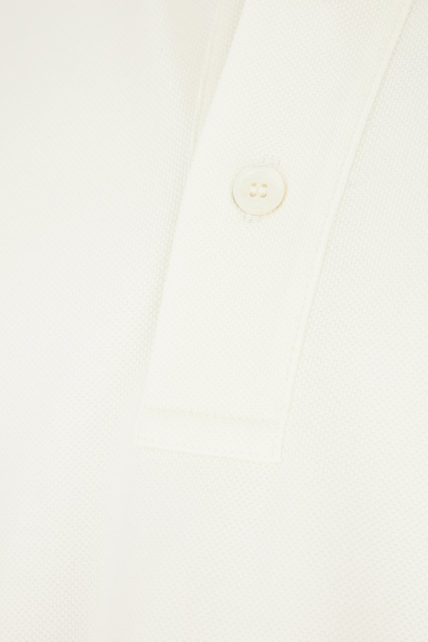 Lanvin White piquet polo shirt Wit