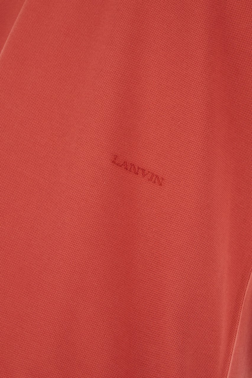 Lanvin Lanvin Brick piquet polo shirt Rood