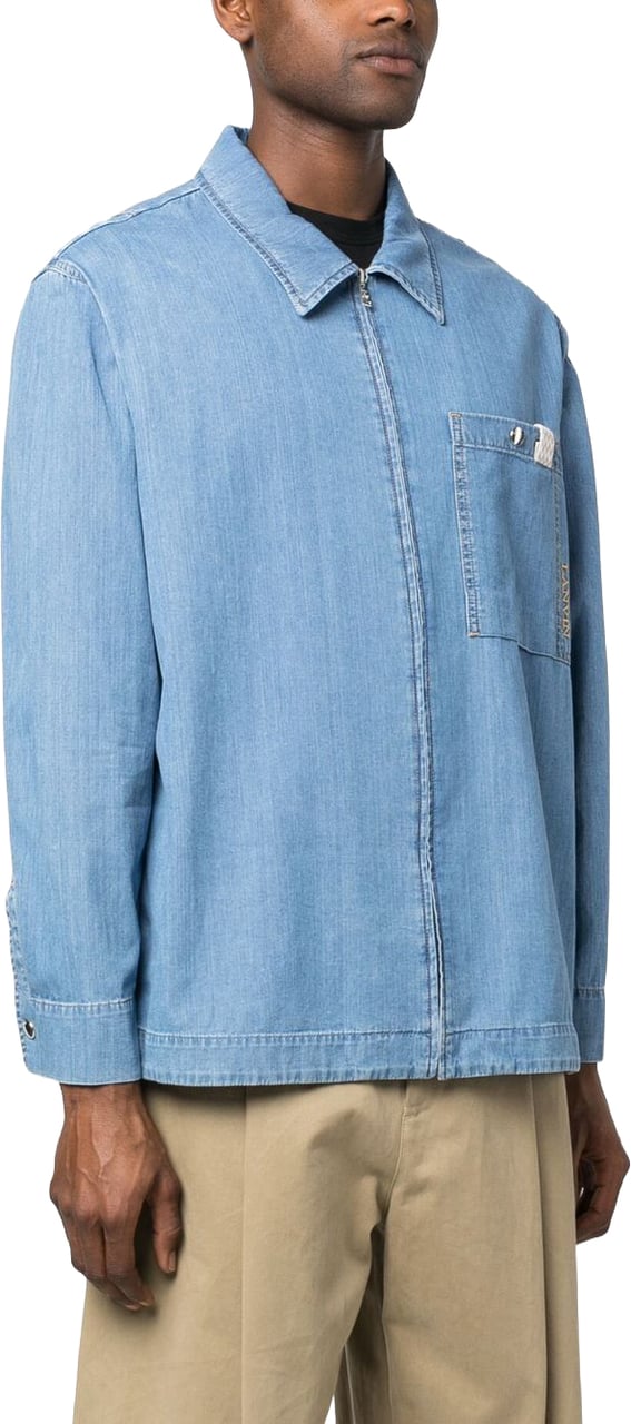 Lanvin Shirts Clear Blue Lichtblauw