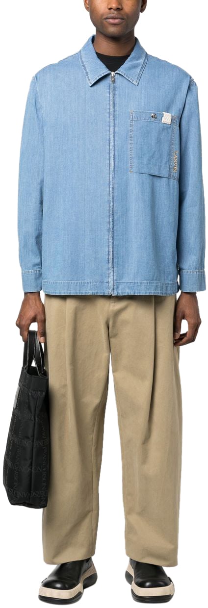 Lanvin Shirts Clear Blue Blauw