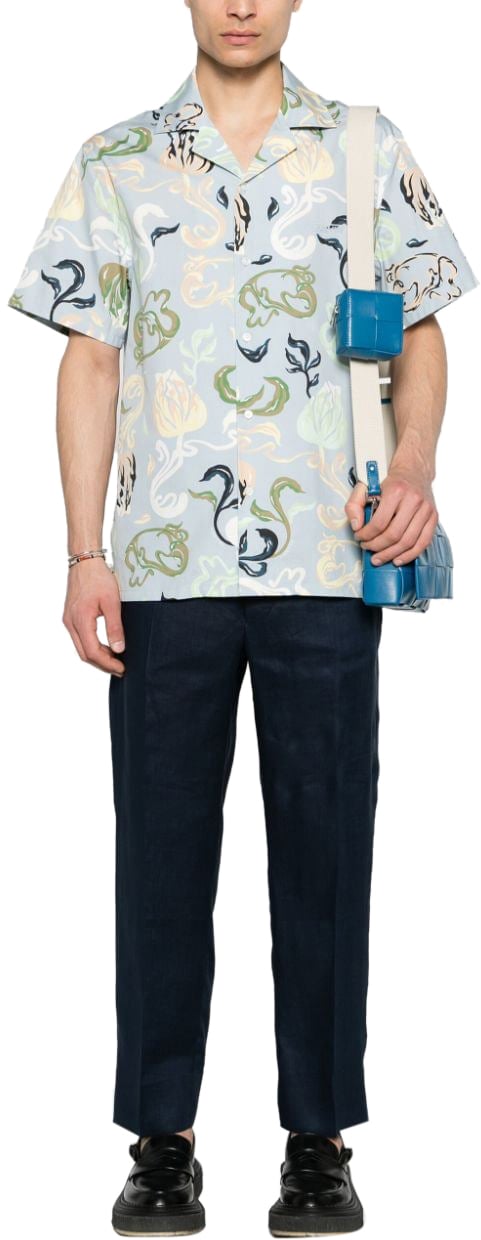 Lanvin Shirts Azur Blauw