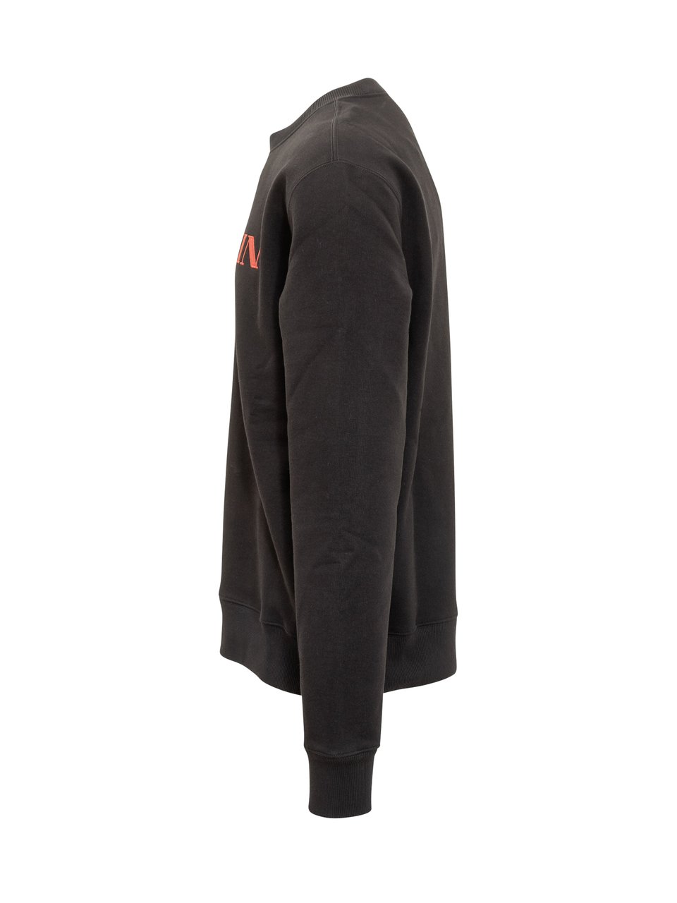 Lanvin Lanvin Felpa Nera con Logo Rosso Uomo Zwart