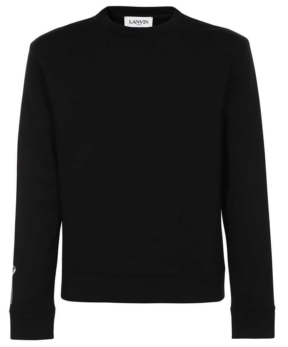 Lanvin Cotton crew-neck sweatshirt Zwart