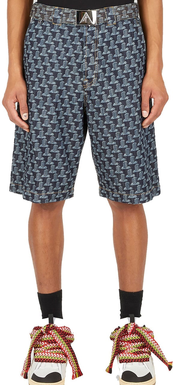Lanvin Lanvin Column Monogram Shorts Blauw