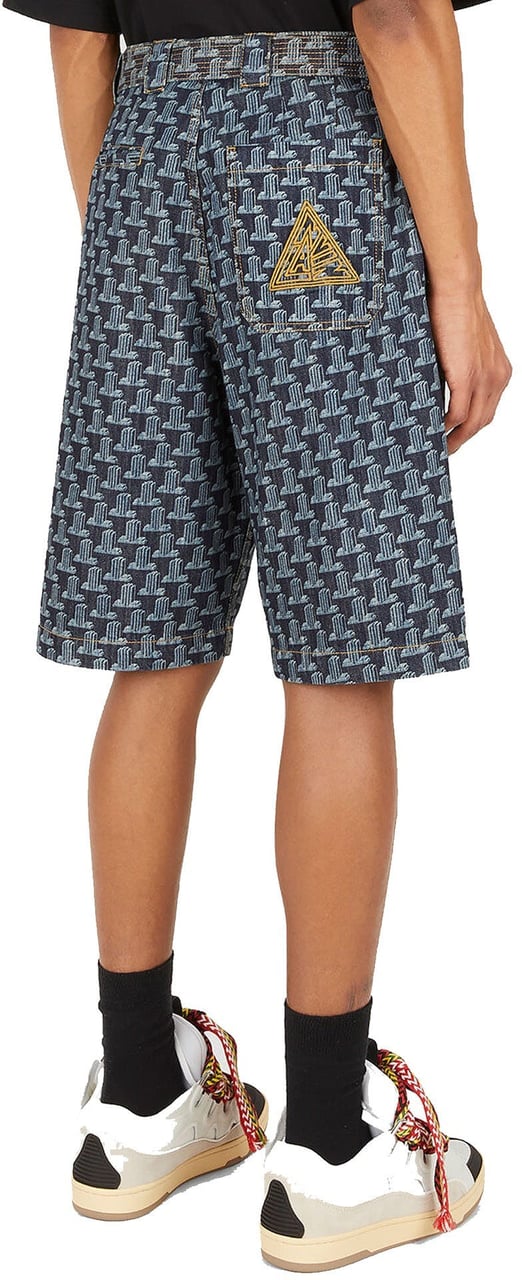 Lanvin Lanvin Column Monogram Shorts Blauw
