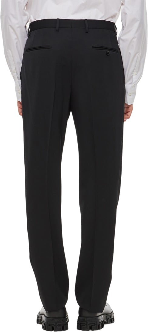 Lanvin Straight Leg Trousers with Concealed Closure and Tailored Finish Zwart