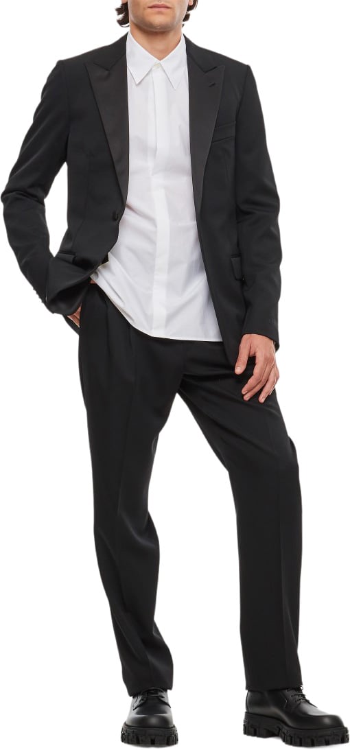 Lanvin Straight Leg Trousers with Concealed Closure and Tailored Finish Zwart