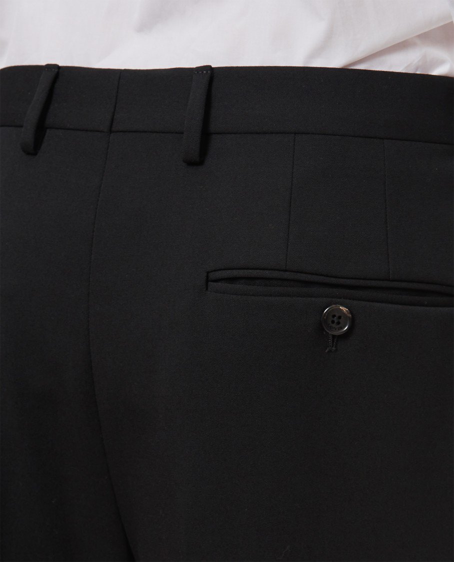 Lanvin Straight Leg Trousers with Concealed Closure and Tailored Finish Zwart