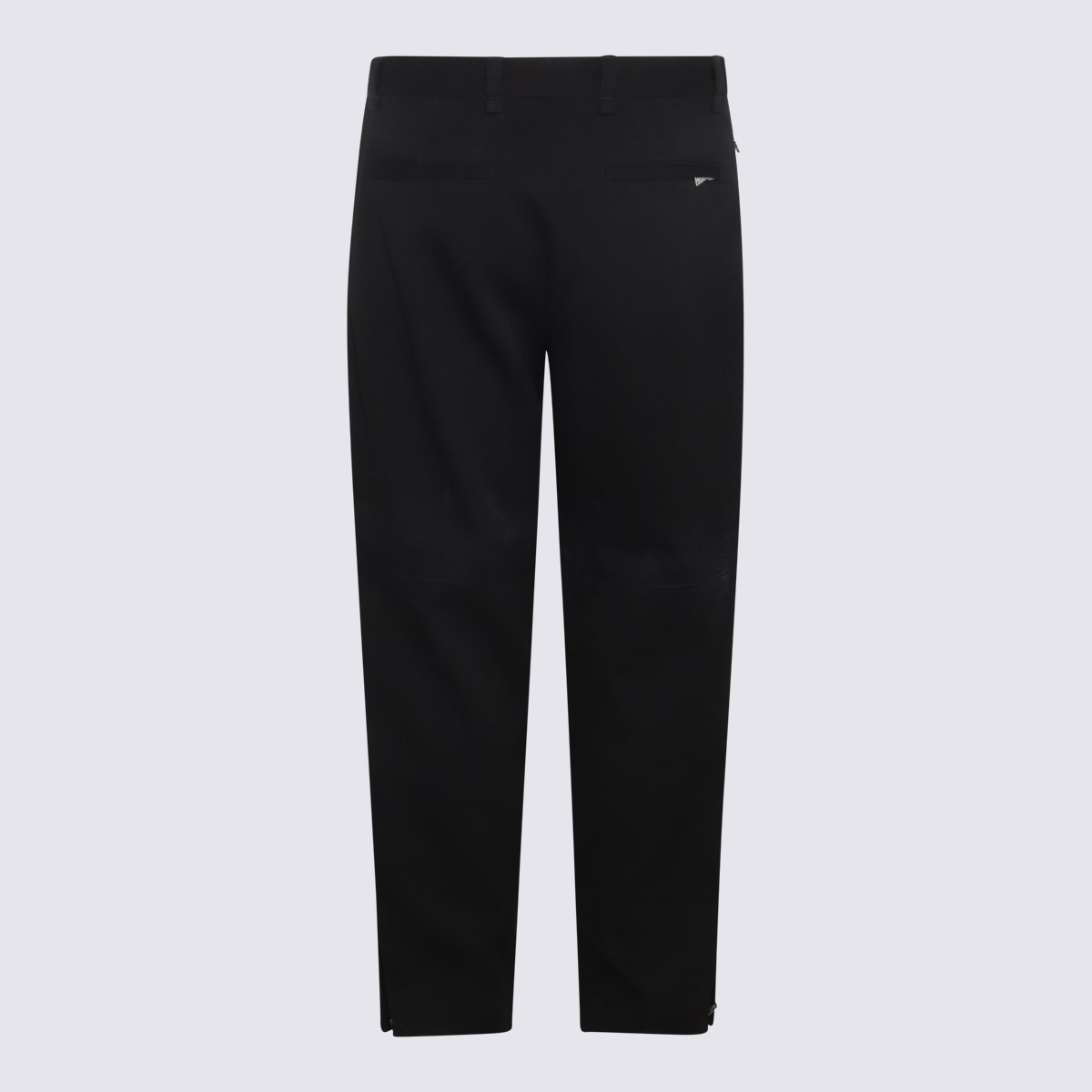 Lanvin Tailored Straight Leg Trousers With Subtle Metallic Accent Zwart