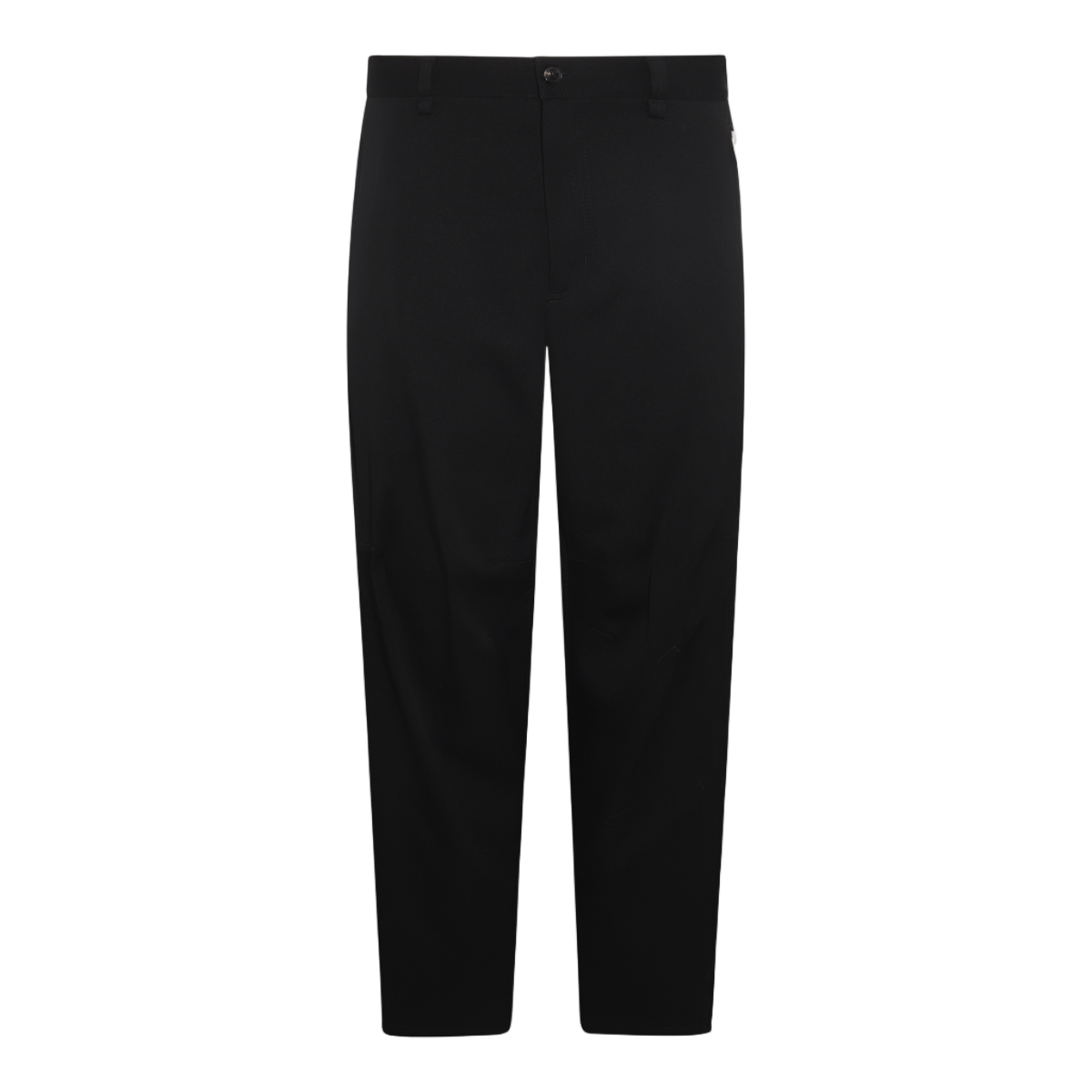 Lanvin Tailored Straight Leg Trousers With Subtle Metallic Accent Zwart