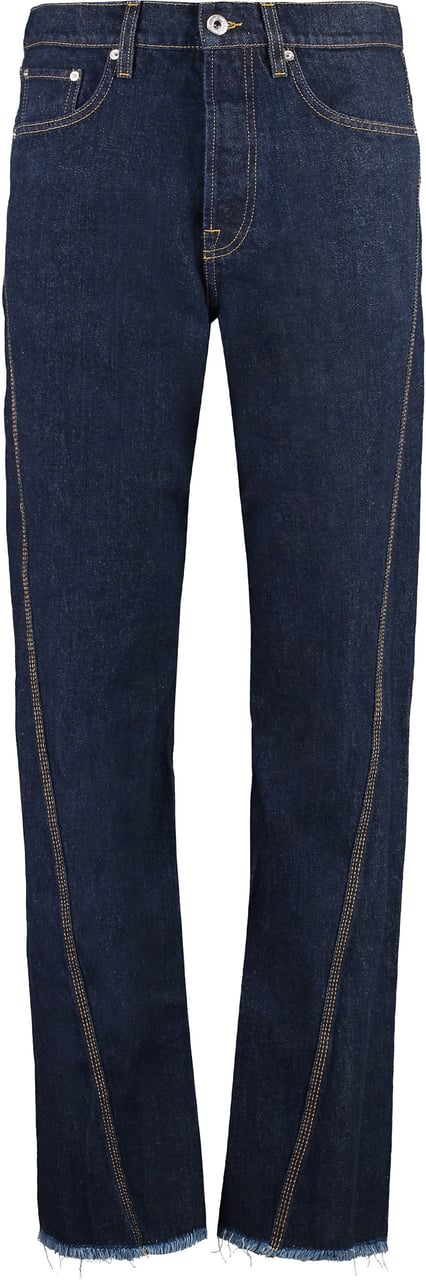 Lanvin 5-pocket straight-leg jeans Blauw