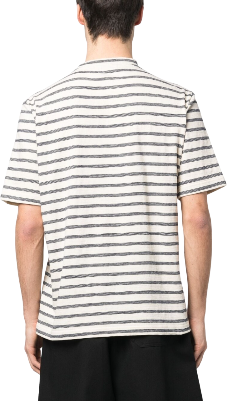 Lanvin T-shirt a righe ecru blu Divers