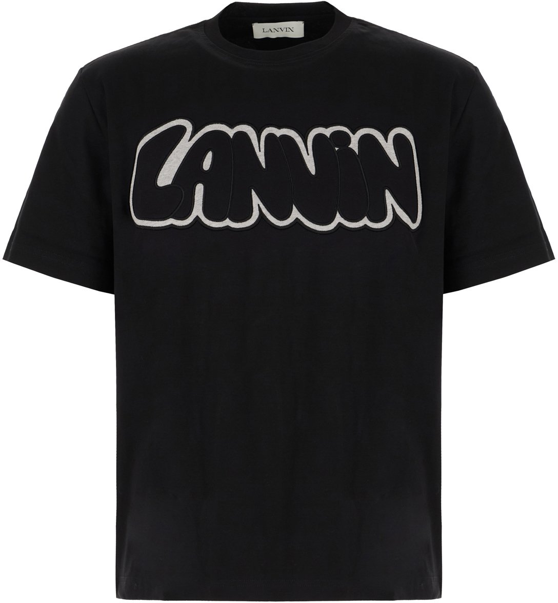 Lanvin Lanvin Black cotton t-shirt Zwart