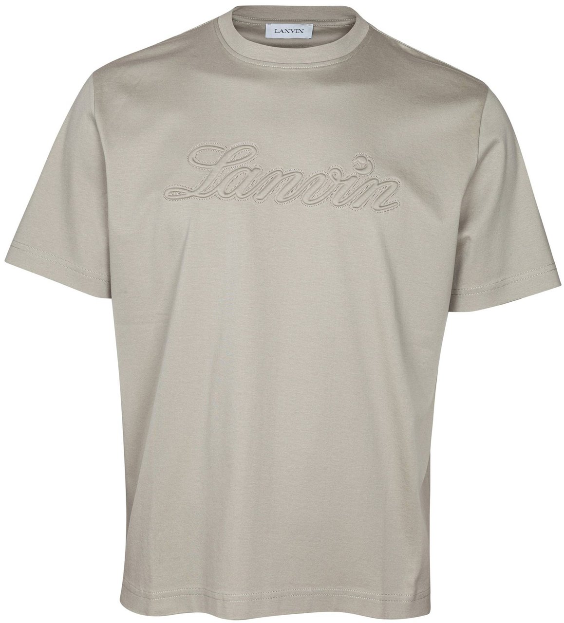 Lanvin Lanvin denim t-shirt with embroidered logo Neutraal