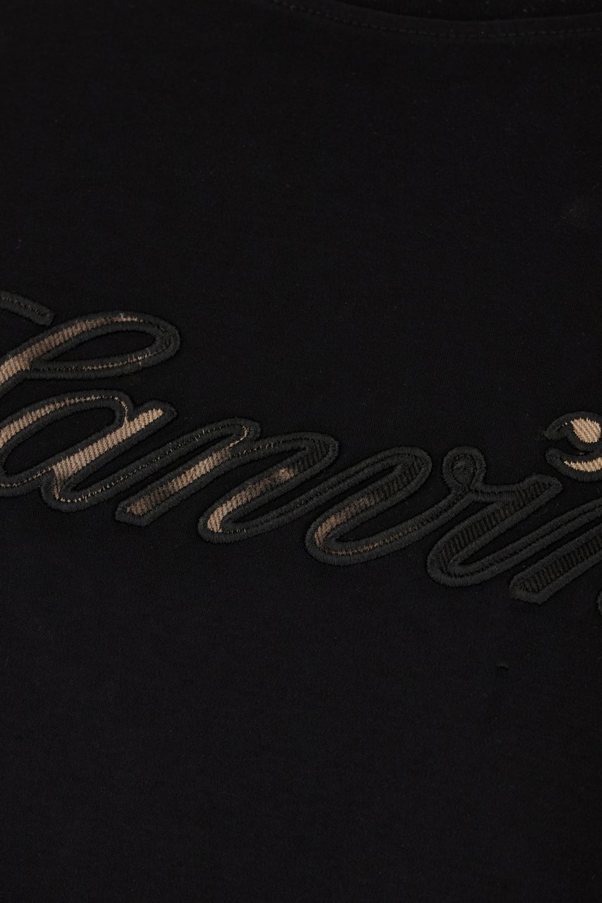 Lanvin Lanvin Black cotton t-shirt Zwart