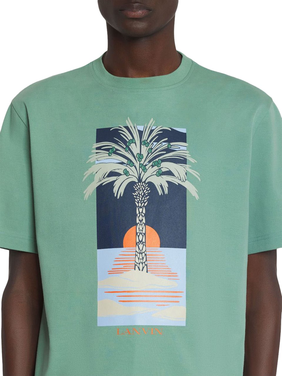 Lanvin T-Shirts And Polos Green Grey Groen