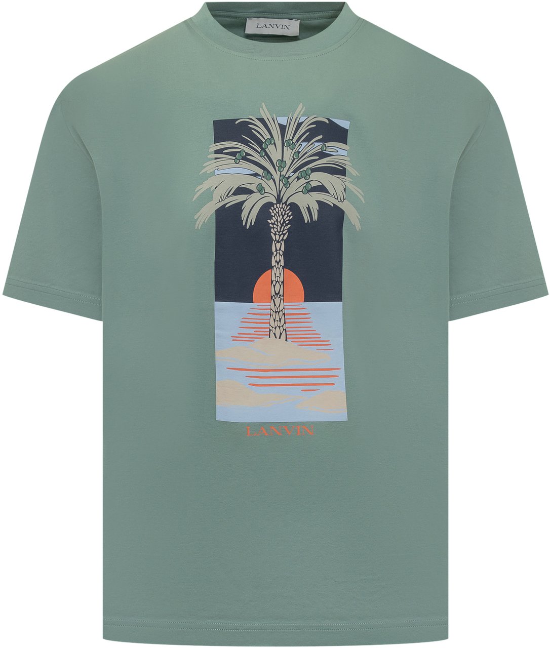 Lanvin T-Shirt con Stampa Lime