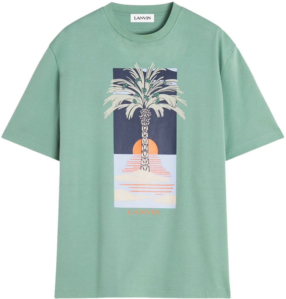 Lanvin T-Shirts And Polos Green Grey Groen