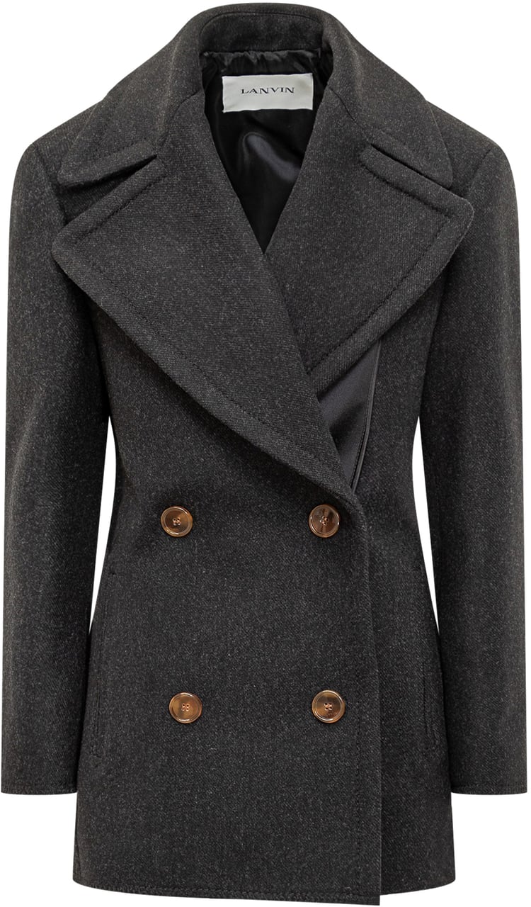 Lanvin Cappotto Doppiopetto Lanvin in Lana Zwart
