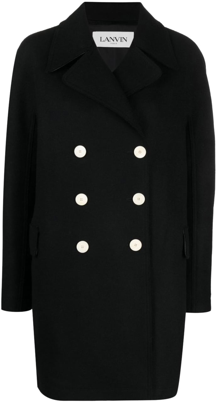 Lanvin Coats Black Zwart
