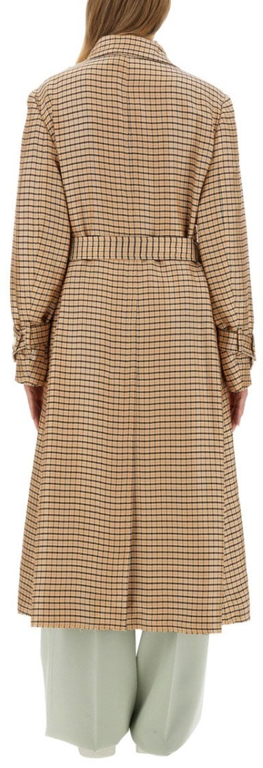 Lanvin Belted Trench Coat Neutraal