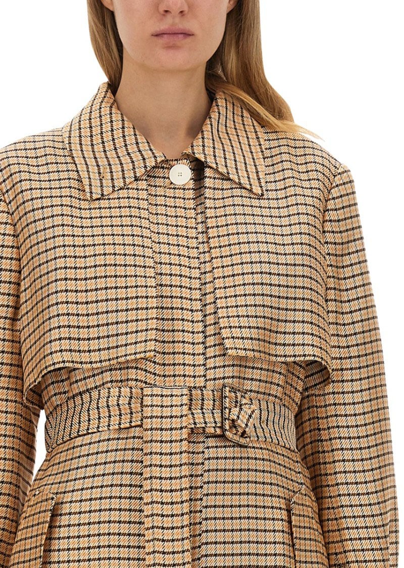 Lanvin Belted Trench Coat Neutraal