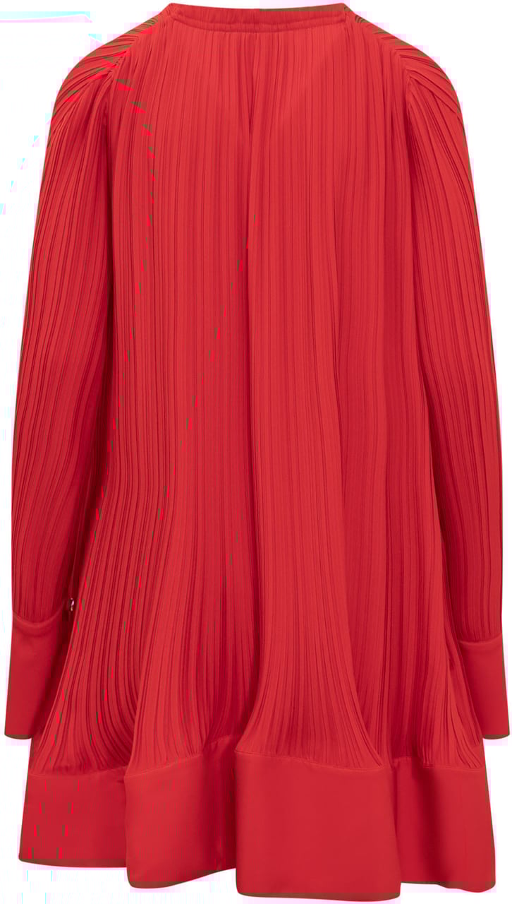 Lanvin Abito Mini con Volant Rood