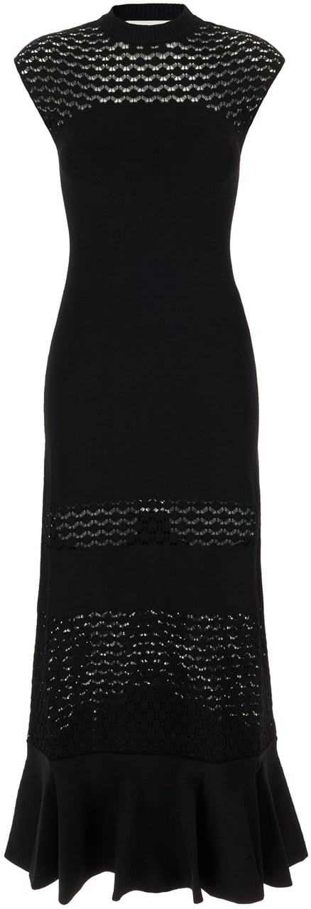 Lanvin Lanvin Black viscose blend dress Zwart