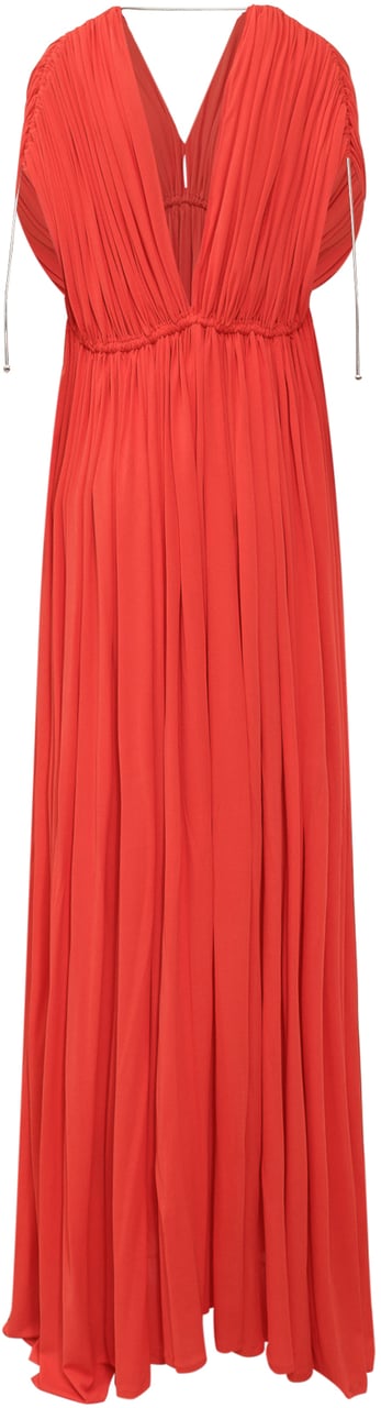 Lanvin Abito Drappeggiato Rood