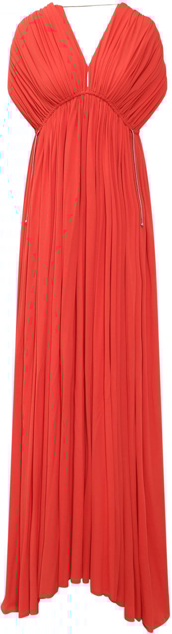 Lanvin Abito Drappeggiato Rood