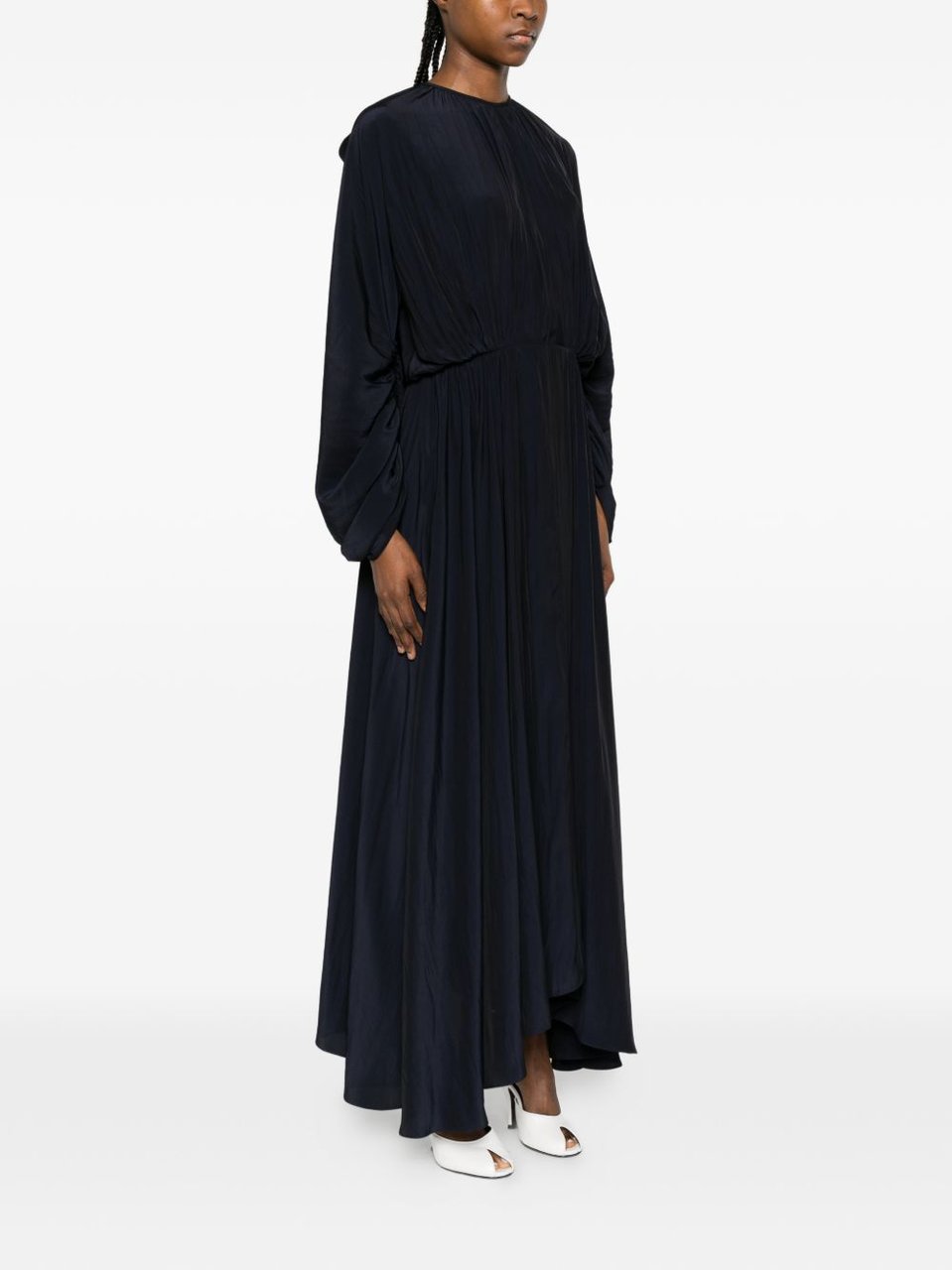Lanvin Asymmetrical Hemline Maxi Dress Zwart