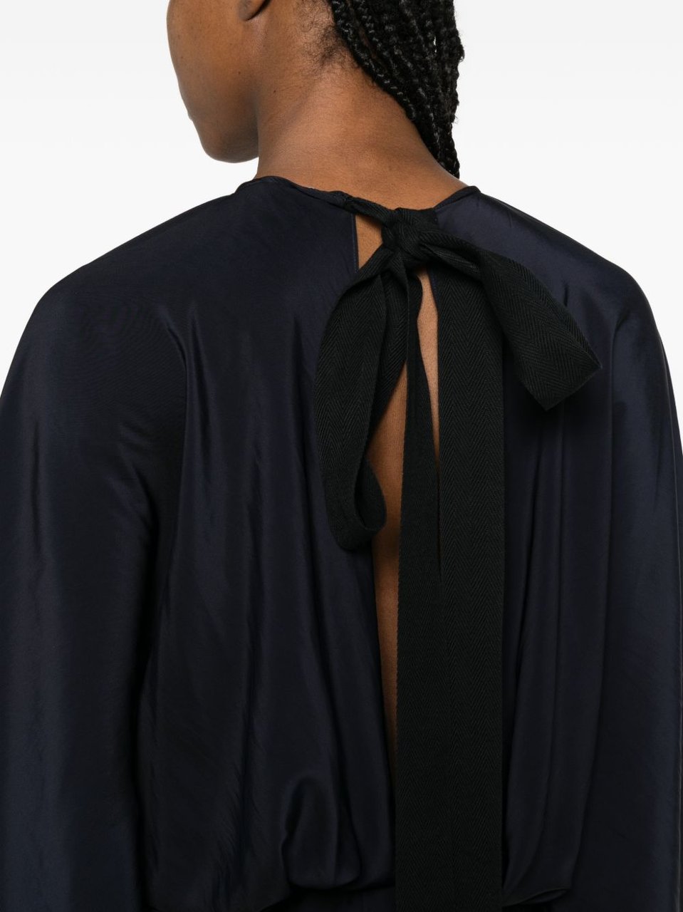 Lanvin Asymmetrical Hemline Maxi Dress Zwart