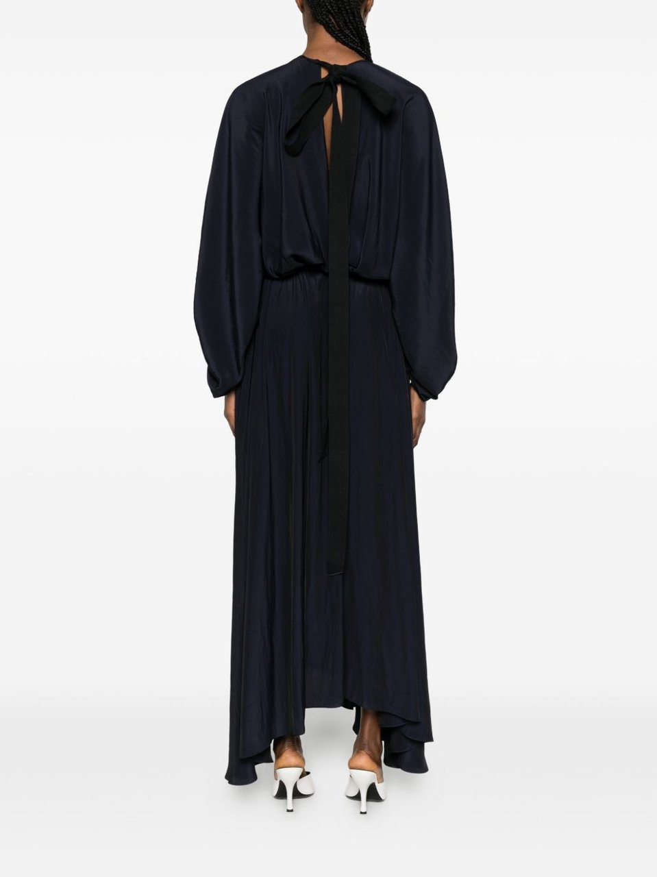 Lanvin Asymmetrical Hemline Maxi Dress Zwart