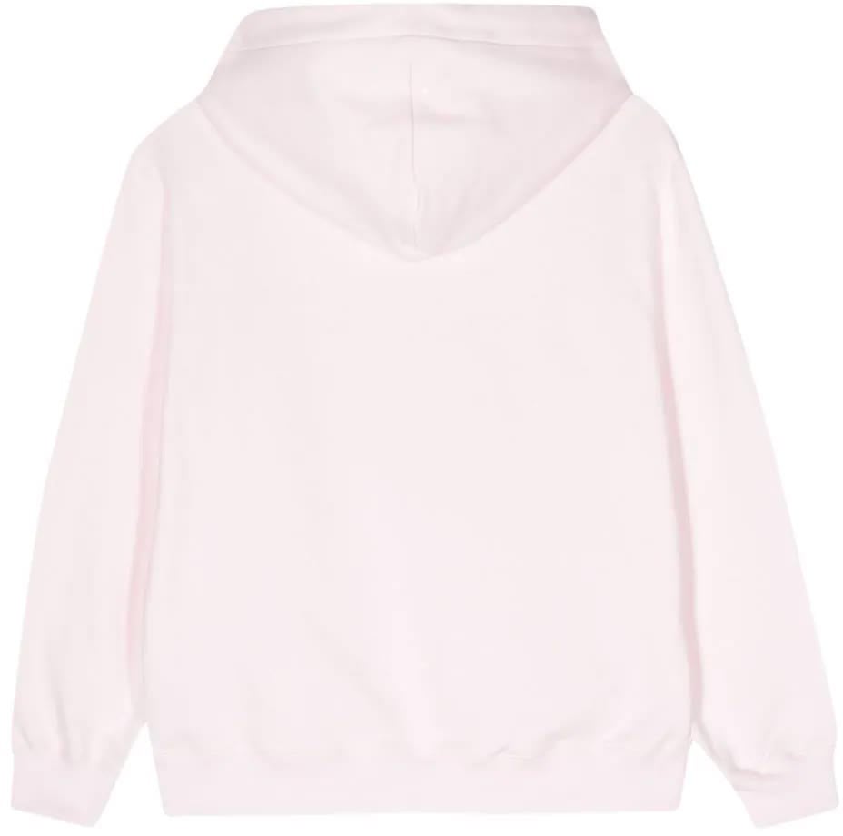 Lanvin Pink Felpa Con Cappuccio Logo Hoodie Wit