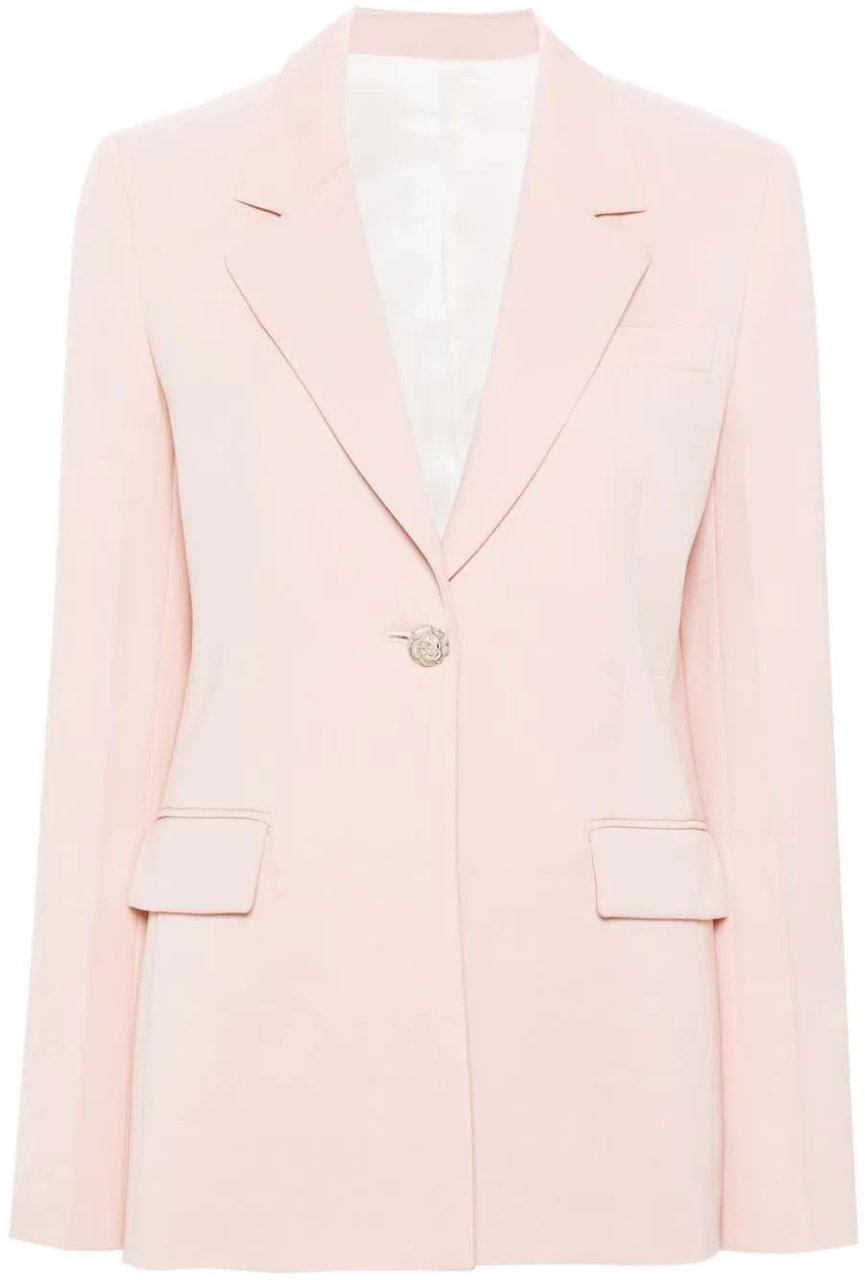 Lanvin Pink Sartoriale Single-Breasted Wool Jacket Neutraal