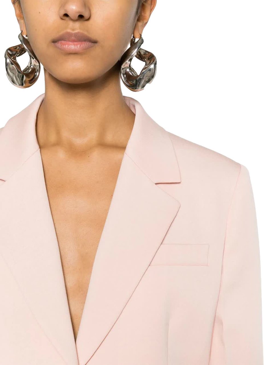 Lanvin Pink Sartoriale Single-Breasted Wool Jacket Neutraal