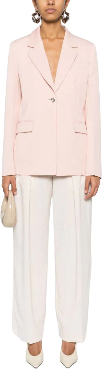Lanvin Pink Sartoriale Single-Breasted Wool Jacket Neutraal