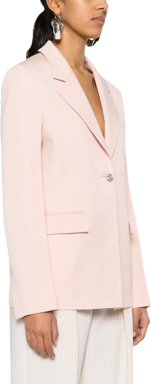 Lanvin Pink Sartoriale Single-Breasted Wool Jacket Neutraal