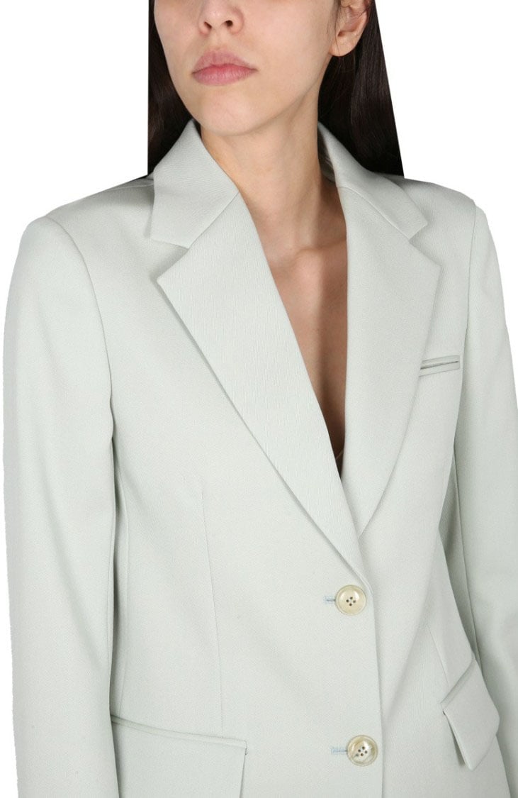 Lanvin Single-Breasted Blazer With Notched Lapels Groen